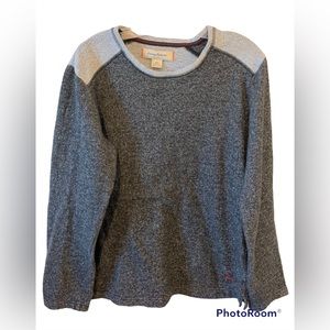 Tommy Bahama Gray Color-blocked Sweatshirt Size Medium
